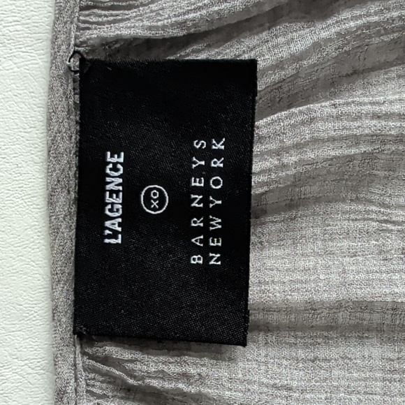 L’agence x Barney’s New York Gray Modal Wool Blend Blouse Women's Size 8 - Picture 2 of 10